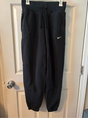Nike Black Jogger Pants with White Swoosh
